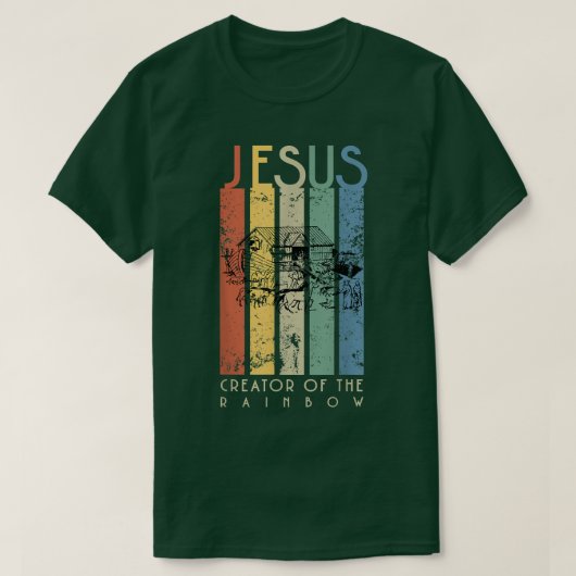 JESUS The Creator of the Rainbow (Noah and the Ark T-Shirt (Design vorne)