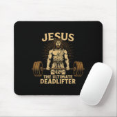 Jesus The Deadlifter Christian Fitness Mousepad (Mit Mouse)