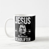 Jesus The Deadlifter Funny Christian Gym Pun Kaffeetasse (Links)