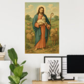 Jesus The Good Shepard Poster (Heimbüro)