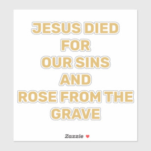 Jesus _The Gospel Message Car Aufkleber