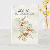 JESUS The Greatest Gift of All John 3:16 Christmas Karte (Gelbe Blume)