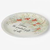 JESUS The Greatest Gift of All John 3:16 Christmas Pappteller (Schrägansicht)