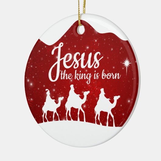 Jesus the King is Born Divine Passage ⛪️ 🎄 Keramik Ornament (Links)