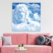 JESUS THE LAMB UND JESUS THE LION LEINWANDDRUCK (Insitu (Wohnzimmer))