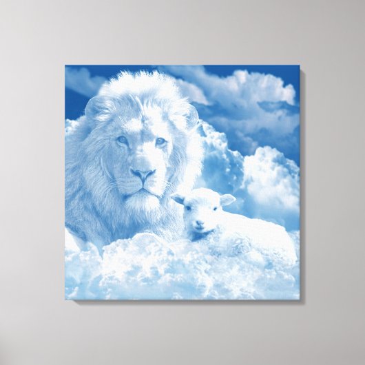 JESUS THE LAMB UND JESUS THE LION LEINWANDDRUCK (Vorderseite)