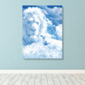 JESUS THE LAMB UND JESUS THE LION LEINWANDDRUCK (Insitu (Holzboden))