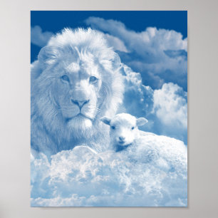 JESUS THE LAMB UND JESUS THE LION POSTER