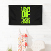 Jesus the light of the world Bible quote Christian Banner (Insitu)