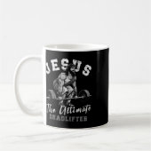 Jesus The Ultimate Deadlifter Funny Christian Work Kaffeetasse (Links)