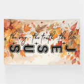 Jesus the Way the Truth the Life Autumn Design Banner (Horizontal)
