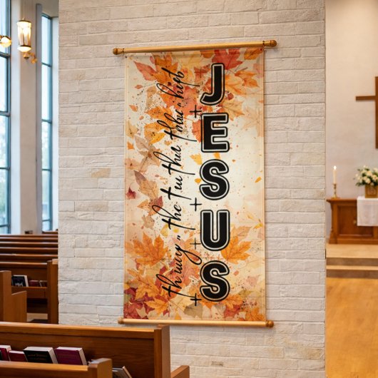 Jesus the Way the Truth the Life Autumn Design Banner