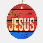 Jesus, The Way, The Truth, The Life Retro Sunset Keramik Ornament (Links)