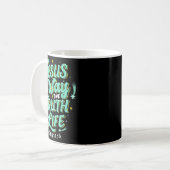 Jesus The Way Truth Life John 14 6 Christian Bible Kaffeetasse (Vorderseite Links)