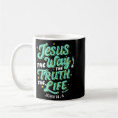Jesus The Way Truth Life John 14 6 Christian Bible Kaffeetasse (Links)