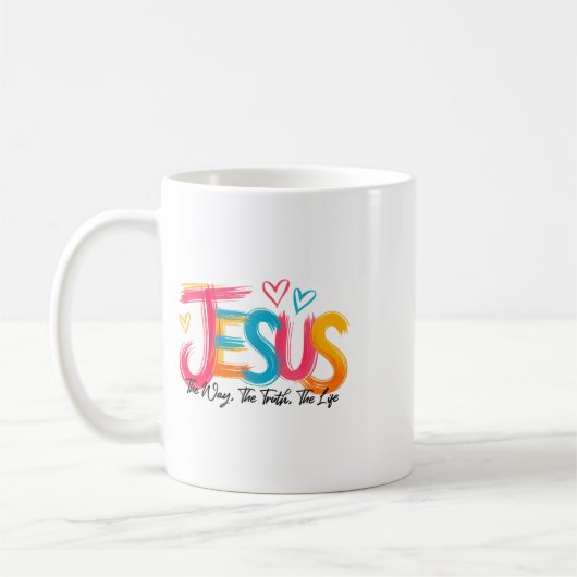 Jesus - The Way, Truth, Life Kaffeetasse (Links)