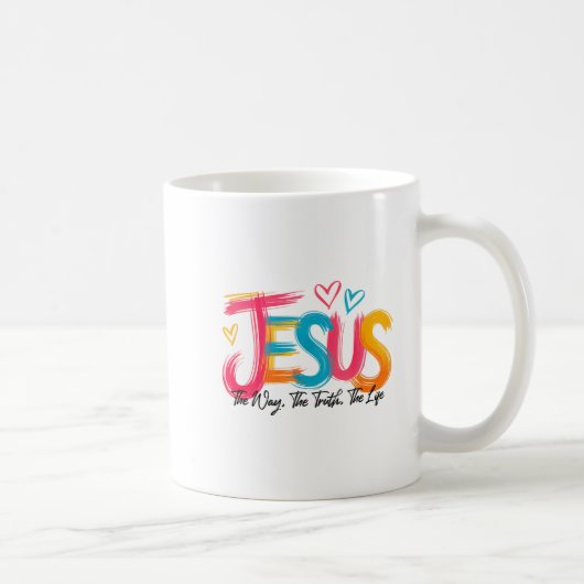 Jesus - The Way, Truth, Life Kaffeetasse (Rechts)