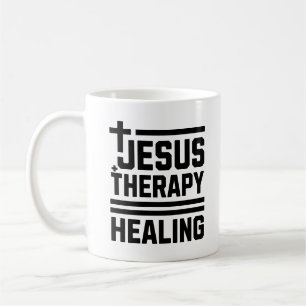 Jesus + Therapie = Heilung psychischer Gesundheit Kaffeetasse