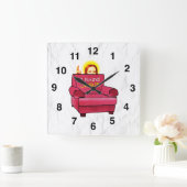 Jesus Time Quadratische Wanduhr (Zuhause)