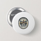Jesus Tiny House Langsames Leben Vintage Button (Vorne & Hinten)