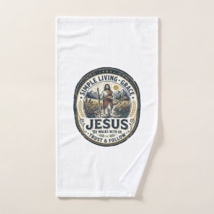 Jesus Tiny House Langsames Leben Vintage Handtuch