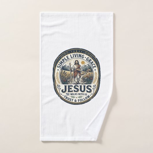 Jesus Tiny House Langsames Leben Vintage Handtuch (Handtuch)