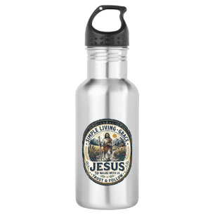 Jesus Tiny House Slow Living Vintage Edelstahlflasche