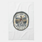 Jesus Tiny House Slow Living Vintage Geschirrtuch (Vertikal)