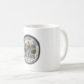 Jesus Tiny House Slow Living Vintage Kaffeetasse (VorderseiteRechts)