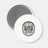 Jesus Tiny House Slow Living Vintage Magnet (Vorderseite/Rückseite)