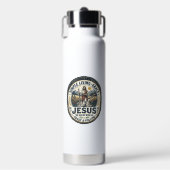 Jesus Tiny House Slow Living Vintage Trinkflasche (Vorderseite)