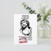 Jesus toleriert dich postkarte (Stehend Vorderseite)