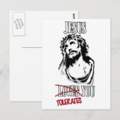 Jesus toleriert dich postkarte (Vorne/Hinten)