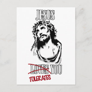 Jesus toleriert dich postkarte