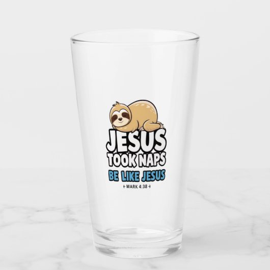 Jesus Took Naps, Funny Sloth Glas (Vorderseite)