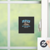 Jesus Took Naps Sloth Funny Bible Verse God Christ Fensteraufkleber (Zuhause)