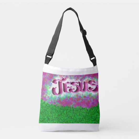 JESUS TOTE BAG. TRAGETASCHEN MIT LANGEN TRÄGERN (Vorderseite)