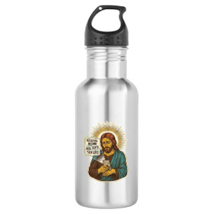 Jesus Tote Telefon Keine Musik Schweres Heben Gym Edelstahlflasche