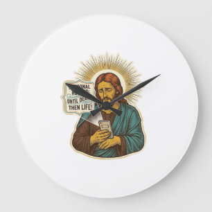Jesus Toter Telefon Keine Musik Schweres Heben Gym Große Wanduhr