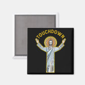 Jesus Touchdown Lustig Christlicher Glaube Sprüche Magnet (Vorderseite/Rückseite)