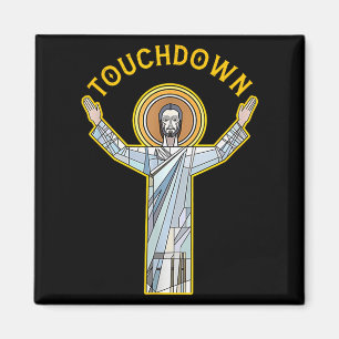 Jesus Touchdown Lustig Christlicher Glaube Sprüche Magnet