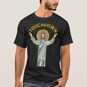 Jesus Touchdown Lustig Christlicher Glaube Sprüche T-Shirt