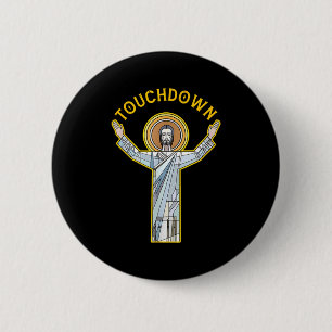 Jesus Touchdown Spaß Christlicher Glaube Sprüche M Button