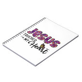 Jesus Touched My Heart Notizblock (Linke Seite)