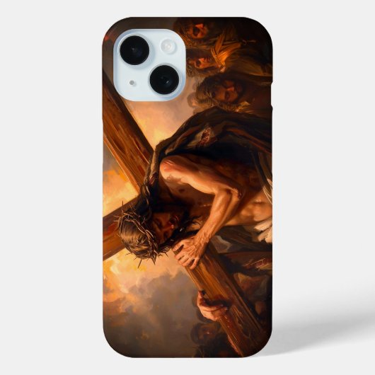 Jesus trägt das Kreuz iPhone / iPad Hülle (Rückseite)