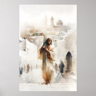 Jesus trägt das Kreuz Passion Christi Poster