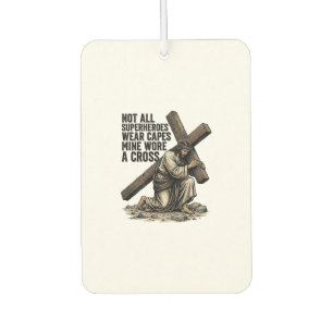 Jesus trägt das Kreuz Vintage Christlich Autolufterfrischer