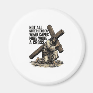 Jesus trägt das Kreuz Vintage Christlich Magnet