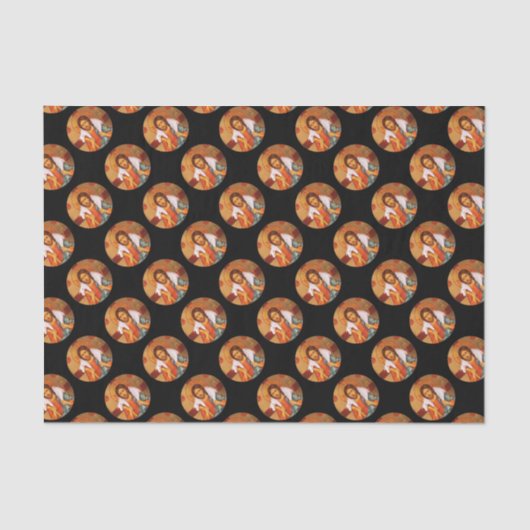 Jesus trägt ein verlorenes Lamm Seidenpapier (Vorderseite)