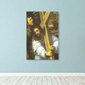 Jesus trägt überwölbte Leinwand (Insitu (Holzboden))